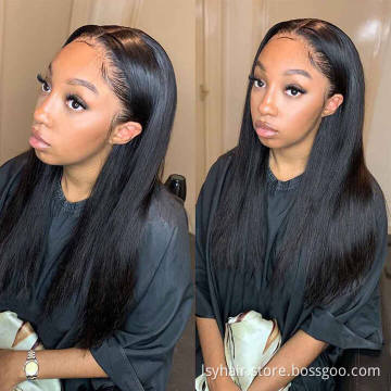 Vietnamese Raw Hair HD Lace Long Straight Frontal Wig Cuticle Aligned Human Hair Transparent Hd Lace Frontal Wig